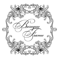 Vector ornamental frame. Baroque pattern.