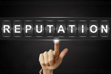 business hand clicking reputation on Flipboard