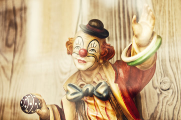 Fototapeta na wymiar Beautiful handcrafted Clown