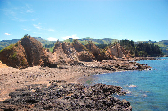 Rocks at stony coast area