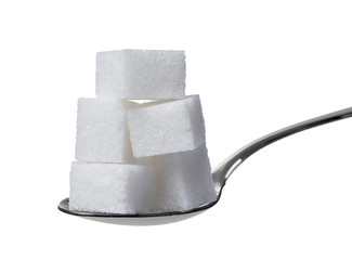 sugar cube and spoon sweet sweetener