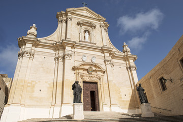 Fototapeta premium Cathedral in Victoria, Island of Gozo, Malta.
