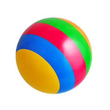 beach bright toy ball on the isolated background