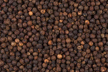 Black pepper zoomed in on