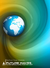 Abtract waves background for brochures and flyers