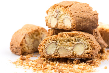 Italian cantuccini cookie with almond