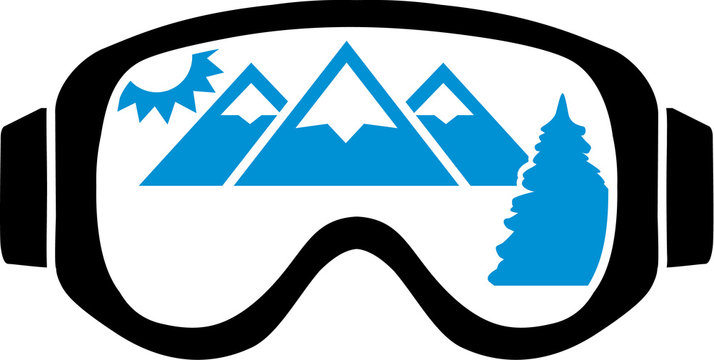 Ski Goggles With Mountain View