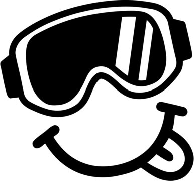 Smiley Ski Goggles Tounge