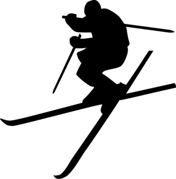 Ski Jumping Silhouette