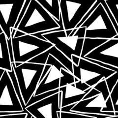 Abstract triangles seamless pattern. Geometric background.