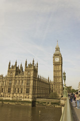 Fototapeta na wymiar View of the Clock Tower, Big Ben & Palace of Westminster