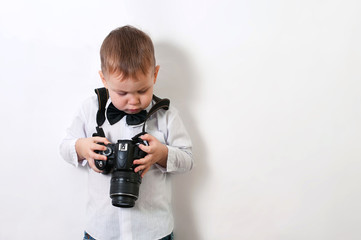 boy with a camera