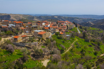 Fototapeta na wymiar cyprus mountain village
