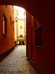 Obraz premium Building with an arch in the old center of Stockholm