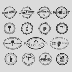 Set of vintage wine Logo