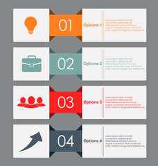 Set of colored banners