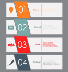 Set of colored banners