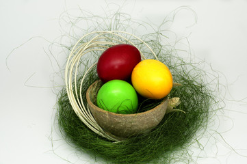 Basket with Easter eggs