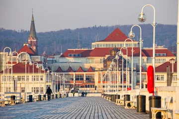 Photo sur Plexiglas La Baltique, Sopot, Pologne View from the pier on the architecture of Sopot, Poland
