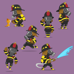 set of firefighters