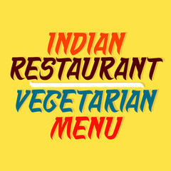 Typographic design for vegetarian menu.