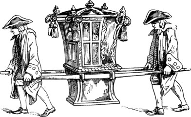 Vintage Illustration palanquin