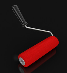 Paint roller (clipping path included)