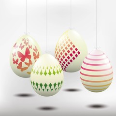 Easter eggs, white