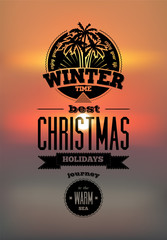 Winter time. Vector illustration.