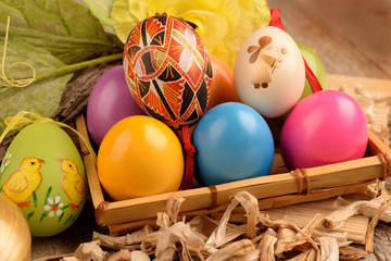 EASTER EGGS DECORATED AND COLORED