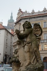 Fototapeta na wymiar Sculpture in the streets of Prague