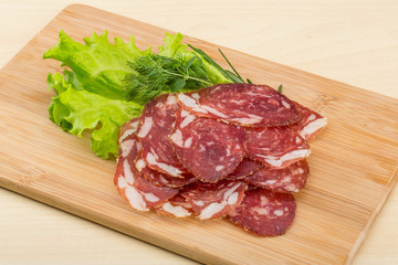 Sliced salami