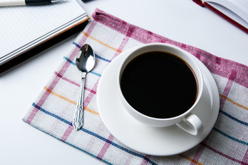 Business still life breakfast