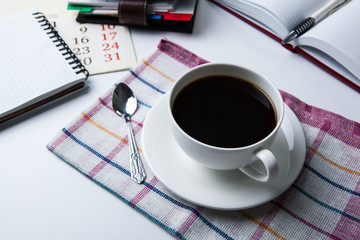 Business still life breakfast