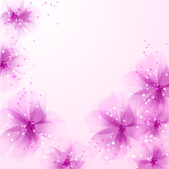 vector background with flowers