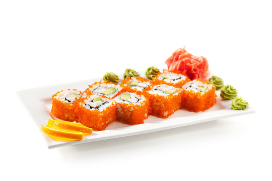 California Roll With Masago