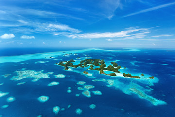 Palau islands from above