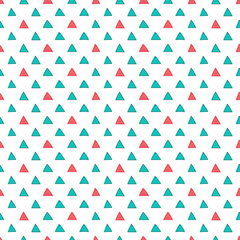 Seamless geometric pattern. Different colors triangles