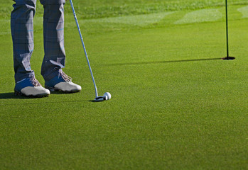 Obraz premium golfer on green
