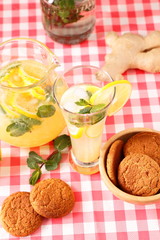 glass of homemade lemonade