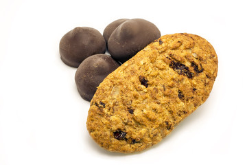 chocolates with tasty cookies