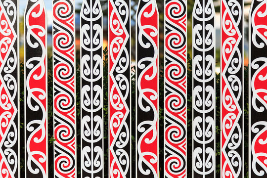 Ornate fance with Maori pattern
