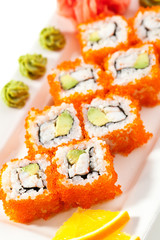 California Roll with Masago