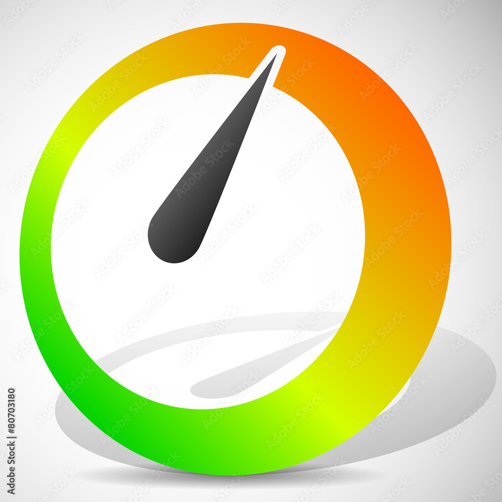 Poster dial in perspective with shadow