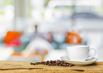 blur image of living room