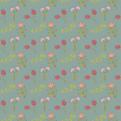 Vintage seamless floral pattern