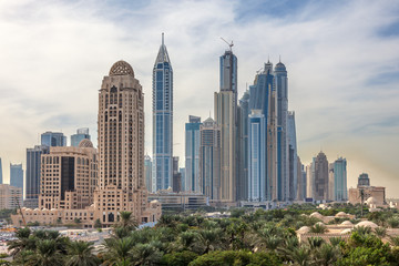 Fototapeta na wymiar Dubai Marina Skyscrapers. Dubai, United Arab Emirates