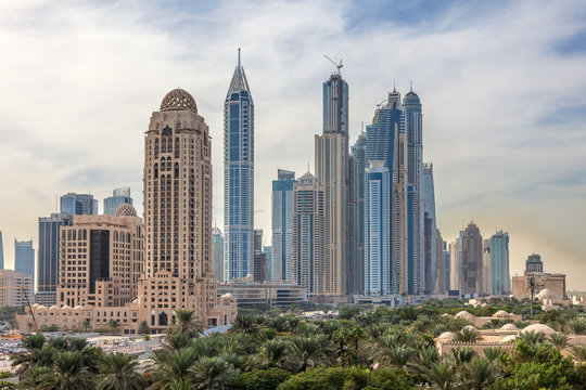 Dubai Marina Skyscrapers. Dubai, United Arab Emirates