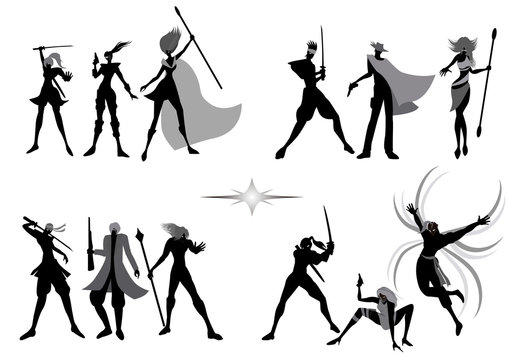 キャラクター シルエット Stock ベクター Adobe Stock