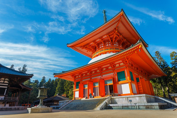Konpon Daito pagoda a Danjo Garan Temple at Mt. Koya